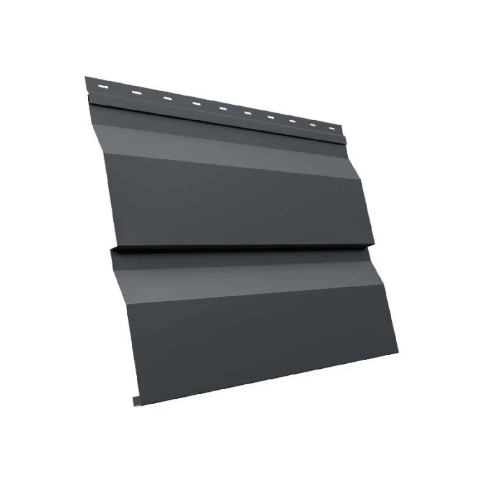 Металлический сайдинг Grand Line Корабельная Доска XL 0.5 мм Quarzit RAL 7024 мокрый асфальт