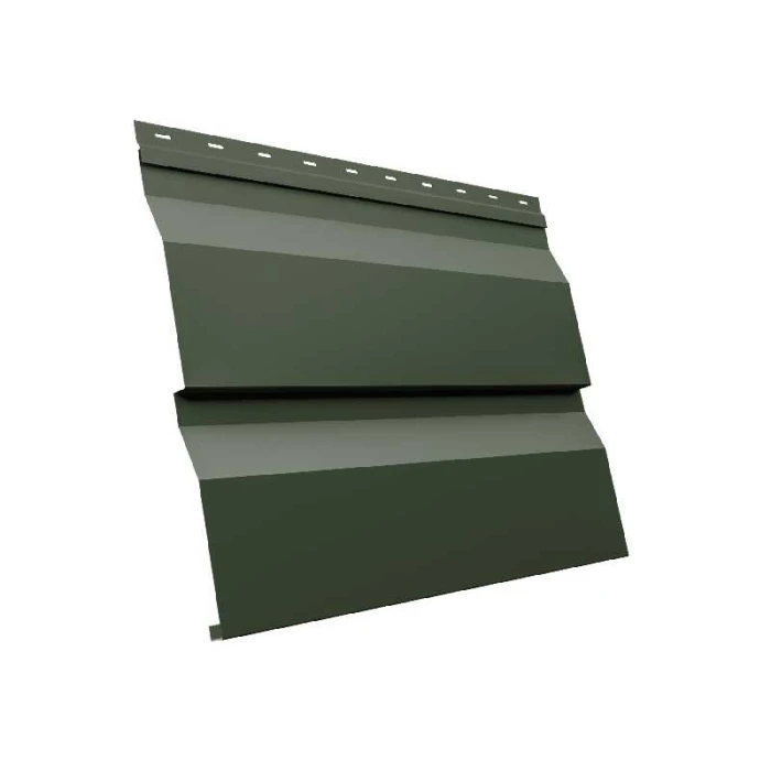 Металлический сайдинг Grand Line Корабельная Доска XL 0.5 мм Velur RAL 6020 хромовый зеленый