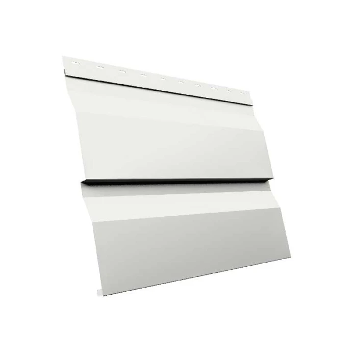 Металлический сайдинг Grand Line Корабельная Доска XL 0.5 мм Velur RAL 9003 сигнальный белый