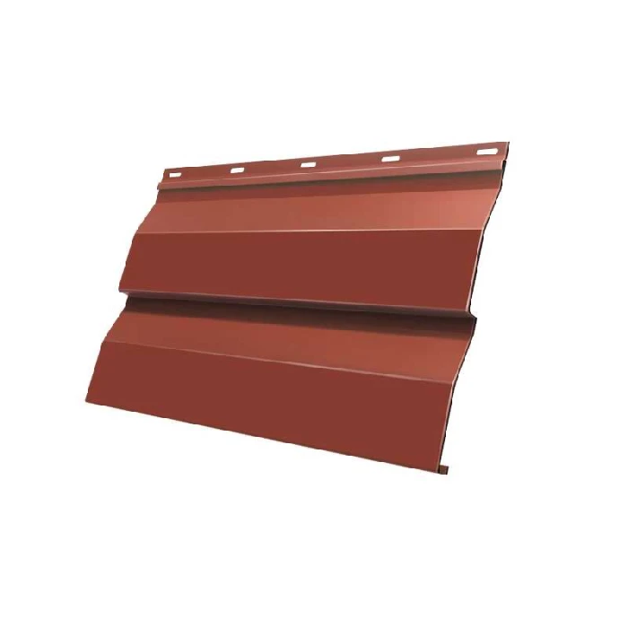 Металлический сайдинг Grand Line Корабельная Доска 0.5 мм Satin Мatt RAL 8004 терракота