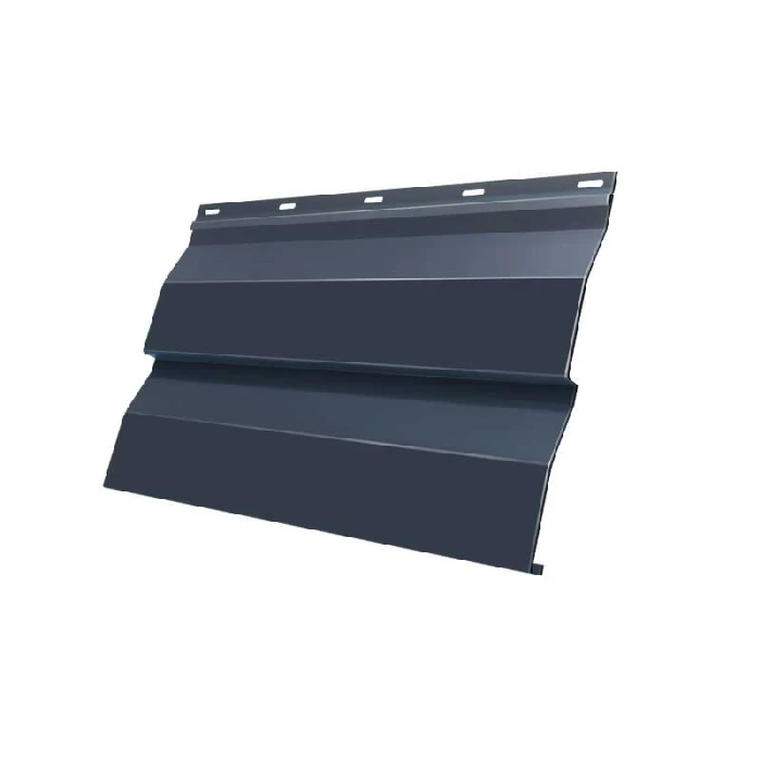 Металлический сайдинг Grand Line Корабельная Доска 0.5 мм Satin с пленкой RAL 7024 мокрый асфальт