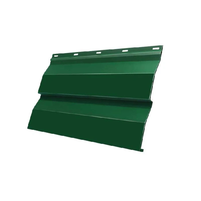 Металлический сайдинг Grand Line Корабельная Доска 0.5 мм Velur с пленкой RAL 6005 зеленый мох