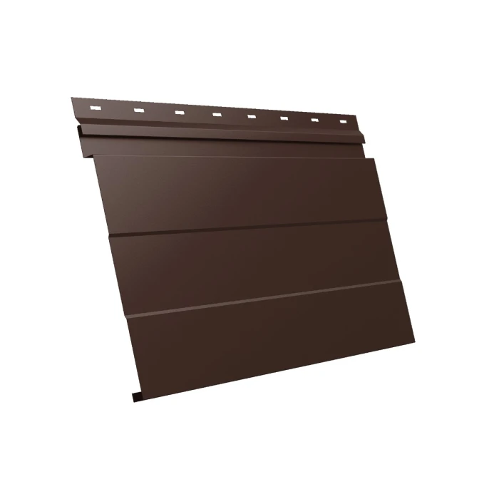 Металлический сайдинг Grand Line Фасадная панель 0.45 мм PE RAL 8017 шоколад