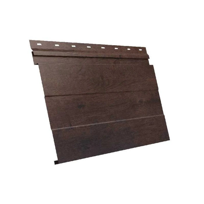 Металлический сайдинг Grand Line Фасадная панель 0.45 мм Print Elite с пленкой Antique Wood