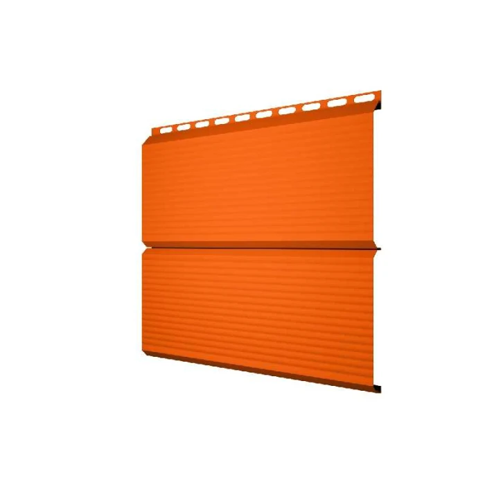 Металлический сайдинг Grand Line ЭкоБрус 0.45 мм Gofr PE RAL 2004 оранжевый
