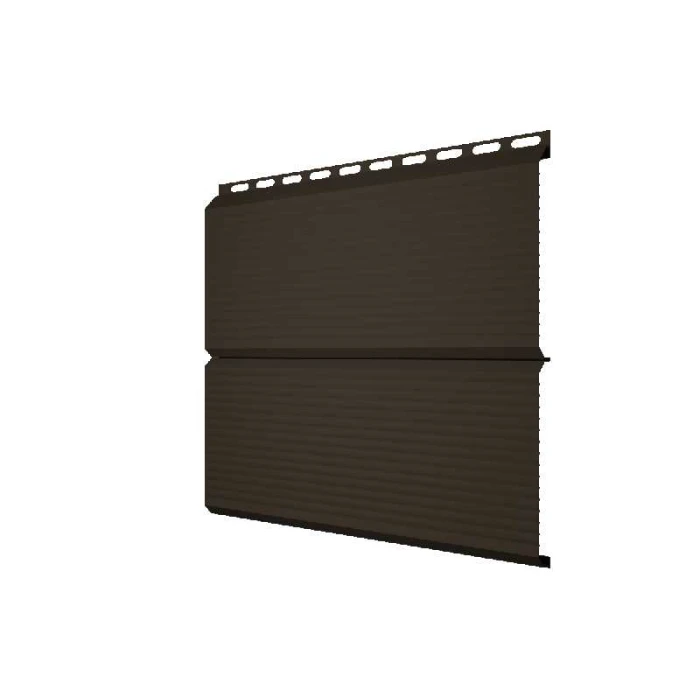 Металлический сайдинг Grand Line ЭкоБрус 0.45 мм Gofr PE RR 32 темно-коричневый