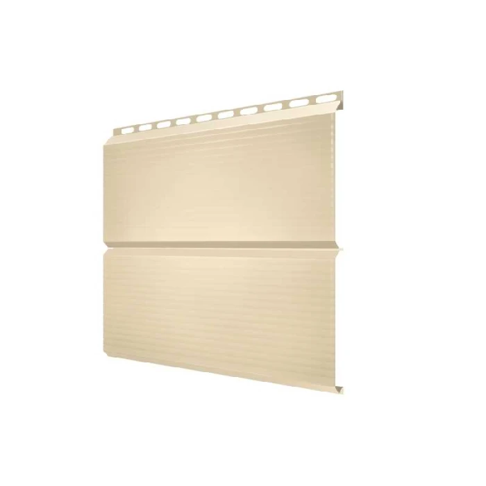 Металлический сайдинг Grand Line ЭкоБрус 0.45 мм Gofr PE с пленкой RAL 1015 светлая слоновая кость