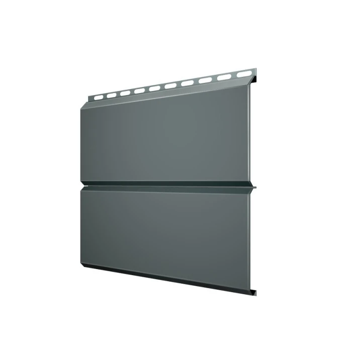 Металлический сайдинг Grand Line ЭкоБрус 0.45 мм Gofr PE с пленкой RAL 7005 мышино-серый