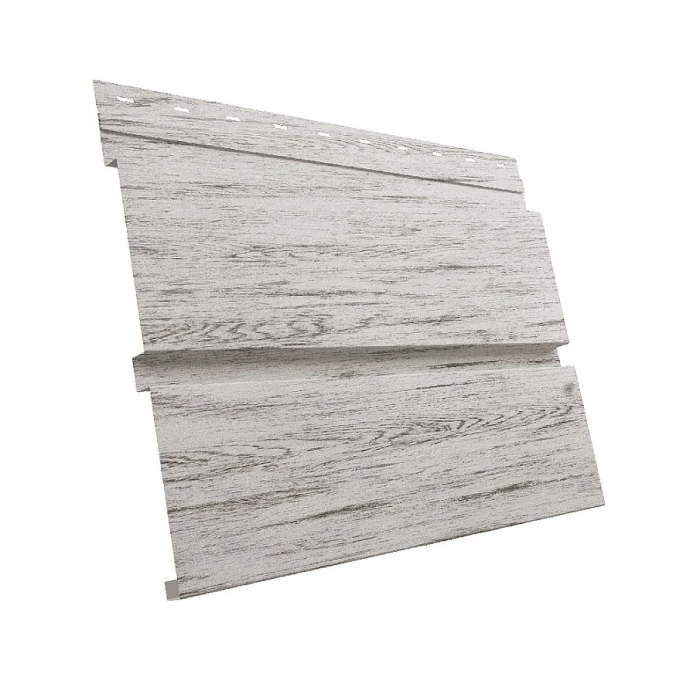 Металлический сайдинг Grand Line ЭкоБрус 0.45 мм Gofr Print Elite Snow Wood