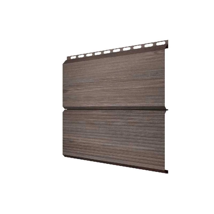 Металлический сайдинг Grand Line ЭкоБрус 0.45 мм Gofr Print Elite White Wood