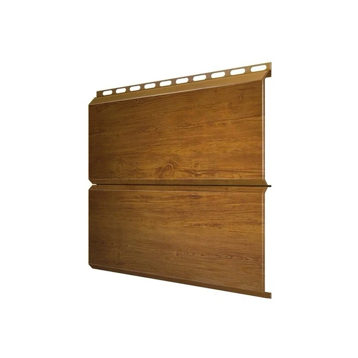 Металлический сайдинг Grand Line ЭкоБрус 0.45 мм Gofr Print Elite с пленкой Nutwood