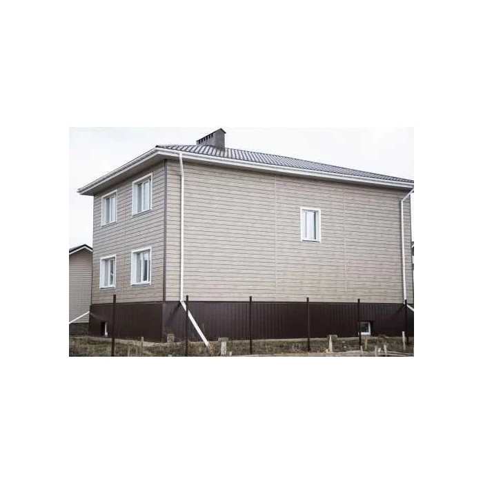 Металлический сайдинг Grand Line ЭкоБрус 0.45 мм Print Premium с пленкой Silver Wood