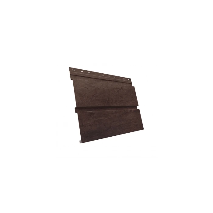 Металлический сайдинг Grand Line ЭкоБрус 0.45 мм Print-double Elite с пленкой Antique Wood