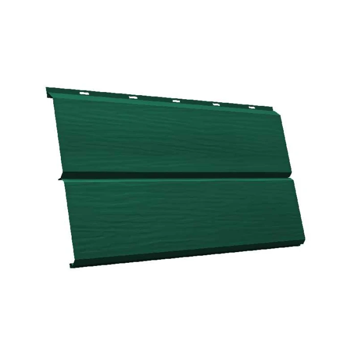 Металлический сайдинг Grand Line ЭкоБрус 0.45 мм 3D Drap RAL 6005 зеленый мох