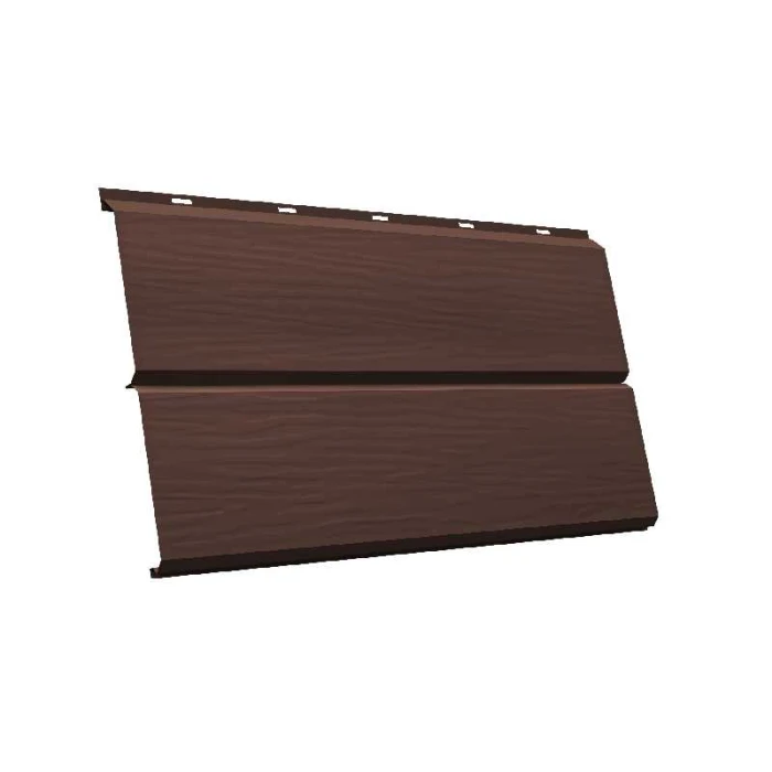 Металлический сайдинг Grand Line ЭкоБрус 0.45 мм 3D Drap RAL 8017 шоколад