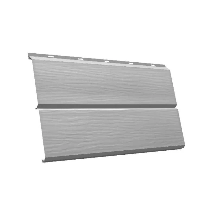 Металлический сайдинг Grand Line ЭкоБрус 0.45 мм 3D Drap с пленкой RAL 7004 сигнальный серый