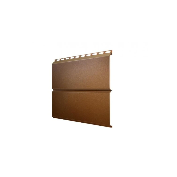 Металлический сайдинг Grand Line ЭкоБрус 0.5 мм Gofr Quarzit Cuprum Steel