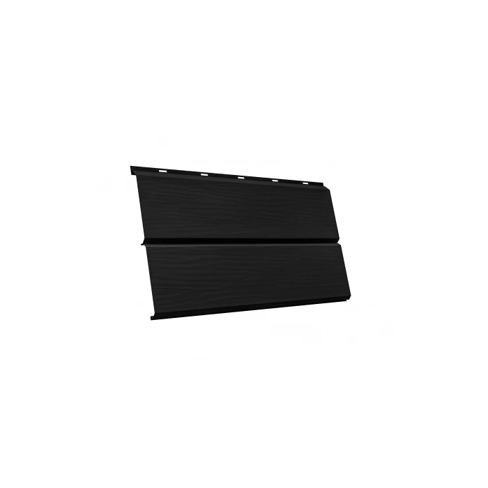 Металлический сайдинг Grand Line ЭкоБрус 0.5 мм PurLite Мatt RAL 9005 черный