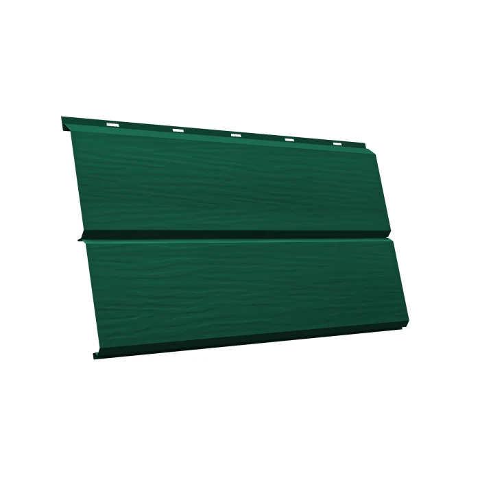 Металлический сайдинг Grand Line ЭкоБрус 0.5 мм Velur RAL 6005 зеленый мох