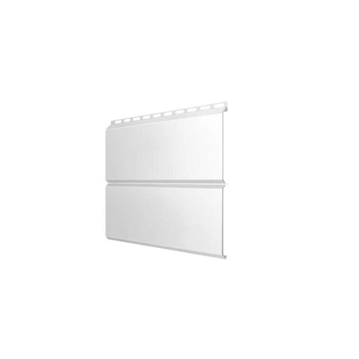 Металлический сайдинг Grand Line ЭкоБрус 0.5 мм Velur RAL 9003 сигнальный белый