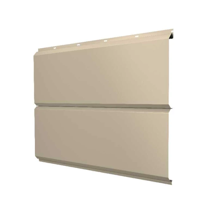 Металлический сайдинг Grand Line ЭкоБрус new 0.45 мм PE с пленкой RAL 1015 светлая слоновая кость