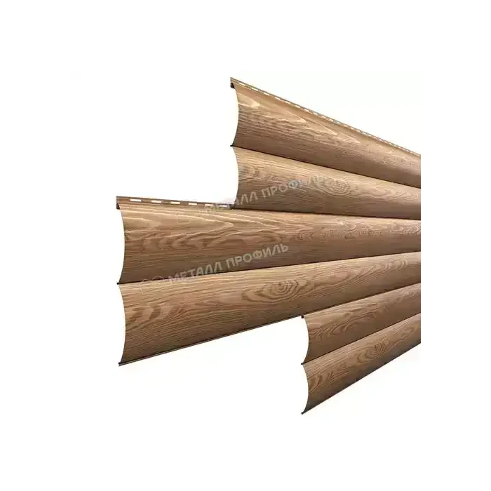 Металлический сайдинг Woodstock Металл-Профиль ECOSTEEL Кедр 28х330