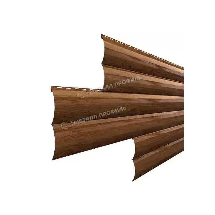 Металлический сайдинг Woodstock-В Металл-Профиль ECOSTEEL Мореный Дуб 28х330