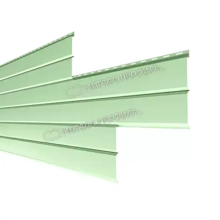 Металлический сайдинг Lбрус-XL-Н Металл-Профиль NormanMP RAL 6019 Зеленая пастель 14х335