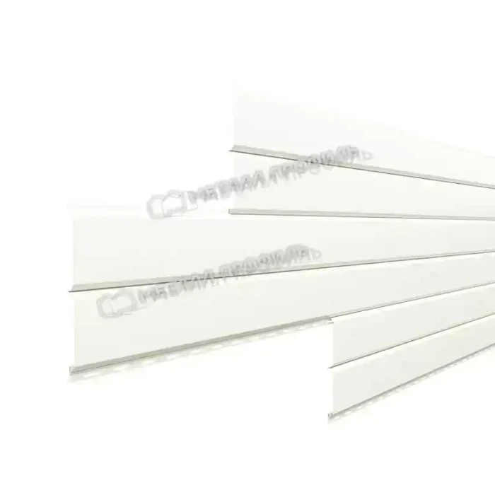 Металлический сайдинг Lбрус Металл-Профиль PURMAN RAL 9010 Чистый белый 15х240