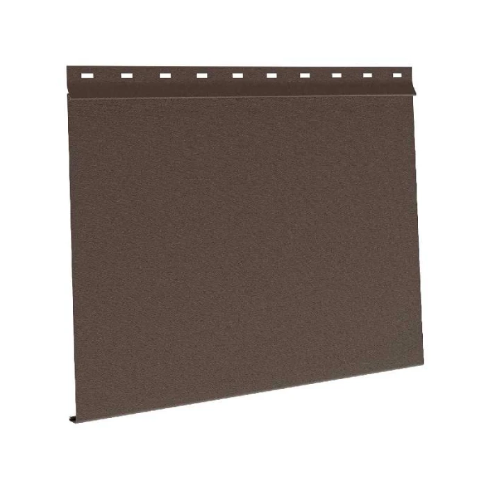 Сайдинг металлический AquAsystem Скандинавская доска широкая GreenCoat Pural BT Тёмно-коричневый матовый (RR 32)