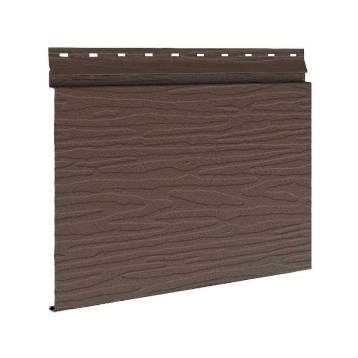 Сайдинг металлический AquAsystem Скандинавский брус Модерн широкий фактур. GreenCoat Pural BT Тёмно-коричневый матовый (RR 32)