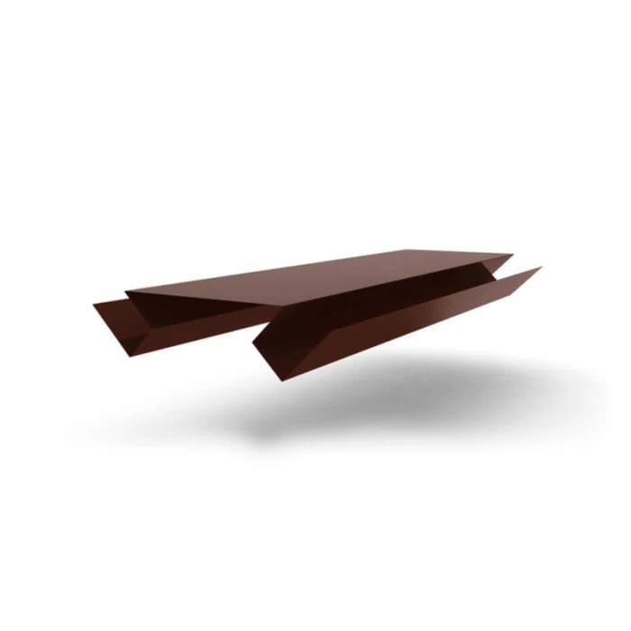 Планка угла внутреннего сложного БХ new 0,4 PE с пленкой RAL 8017 шоколад (2,5м)