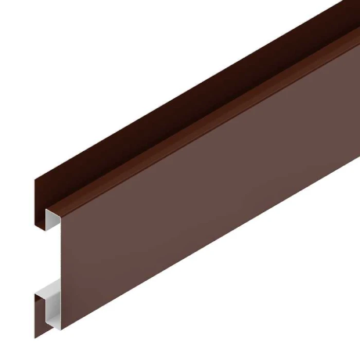 3-D Стыковочный H-профиль 100 Polyester 0,6mm Zn275 Коричневый RAL8017 алюминий