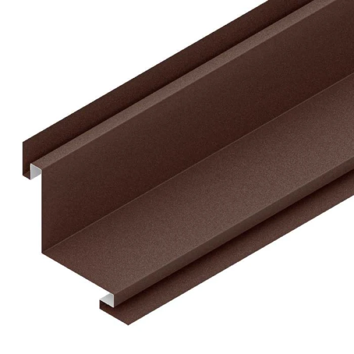 3-D Угол сайдинга 100х100 внутр. GreenCoat Pural BT Коричневый матовый (RAL8017)