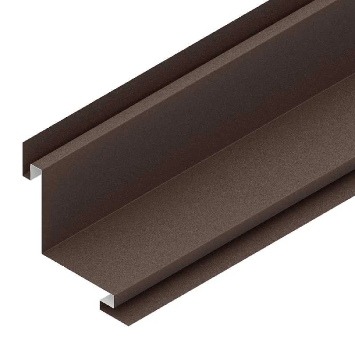 3-D Угол сайдинга 100х100 внутр. GreenCoat Pural BT Тёмно-коричневый матовый (RR32)