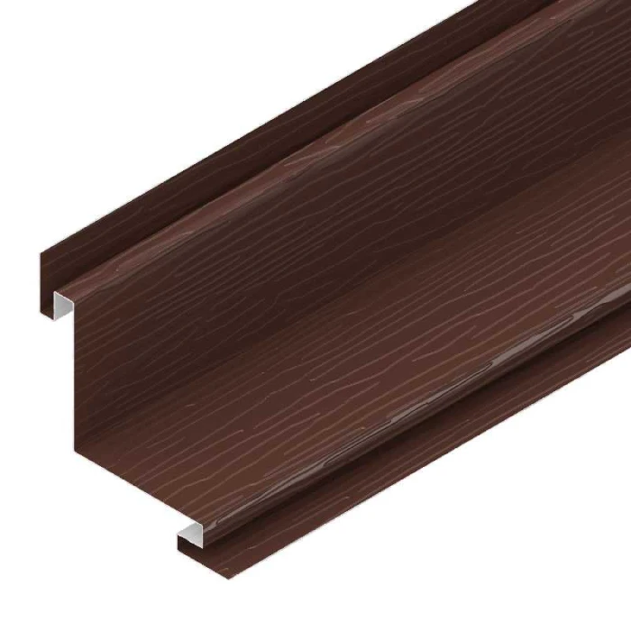 3-D Угол сайдинга 100х100 внутр. фактур. Polyester 0,6mm Zn275 Коричневый RAL8017 сталь оцинкованная