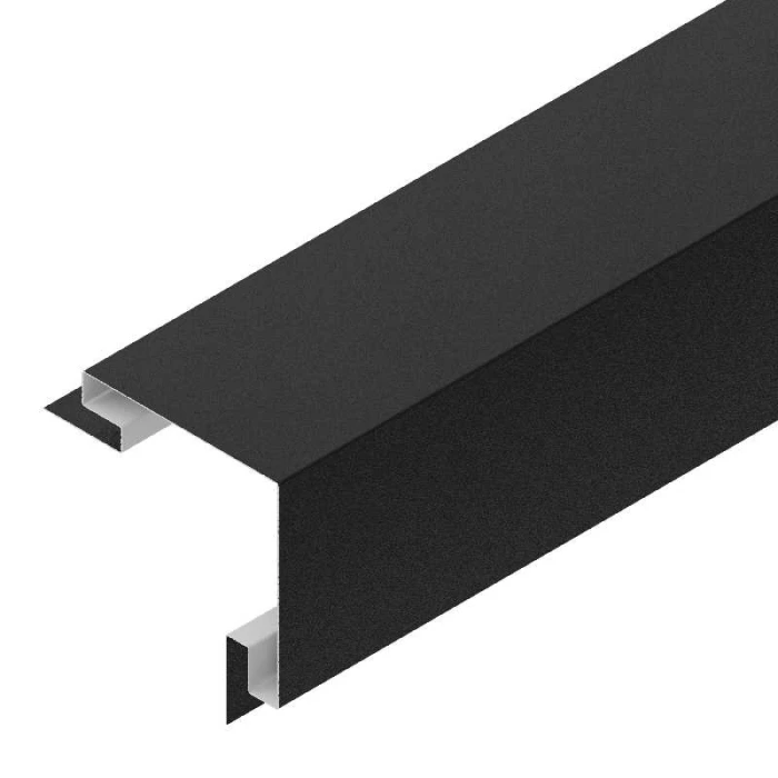 3-D Угол сайдинга 100х100 наруж. GreenCoat Pural BT Чёрный изумруд матовый (RR33)