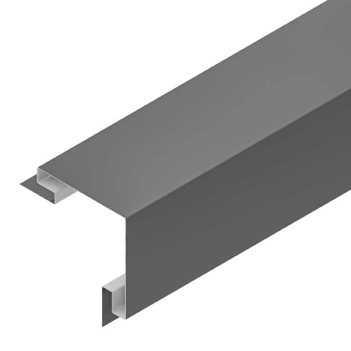 3-D Угол сайдинга 100х100 наруж. Polyester 0,6mm (0,63mm с покрытием) Zn275 Маренго (RR23)