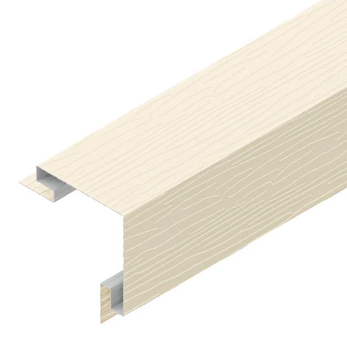 3-D Угол сайдинга 100х100 наруж. фактур. Polyester 0,6mm (0,63mm с покрытием) Zn275 Слоновая кость (RAL1015)