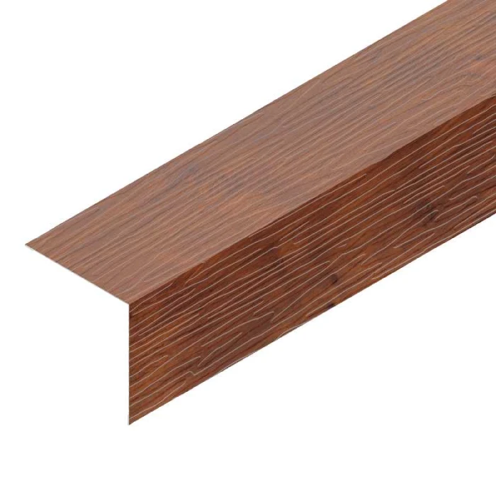Планка угловая внешняя Аквасистем 50х50мм фактурная Polyester 0,6mm (0,63mm с покрытием) Zn275 Американский орех