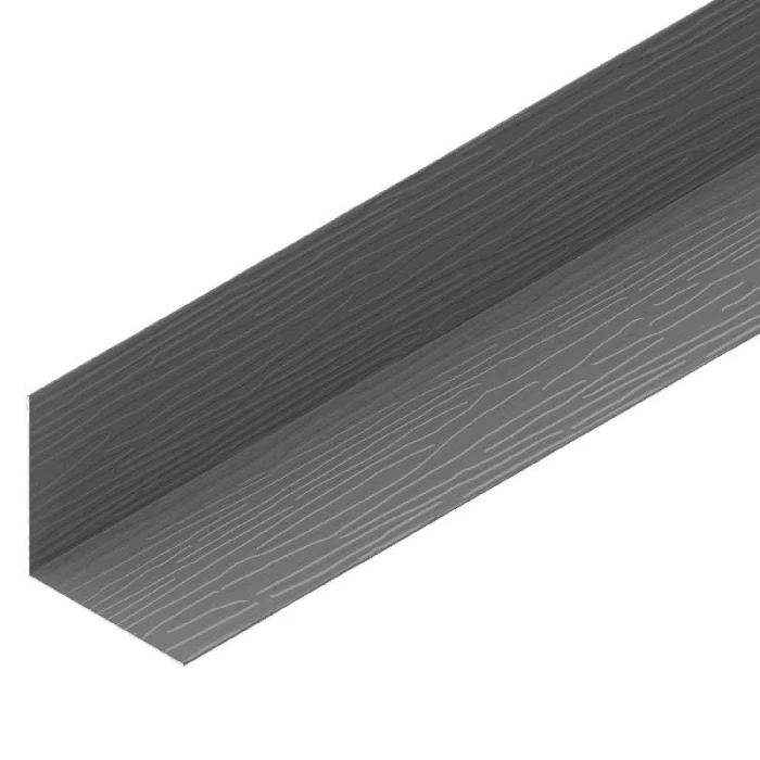 Планка угловая внутренняя Аквасистем 100х100мм фактурная Polyester 0,6mm (0,63mm с покрытием) Zn275 Маренго (RR 23)