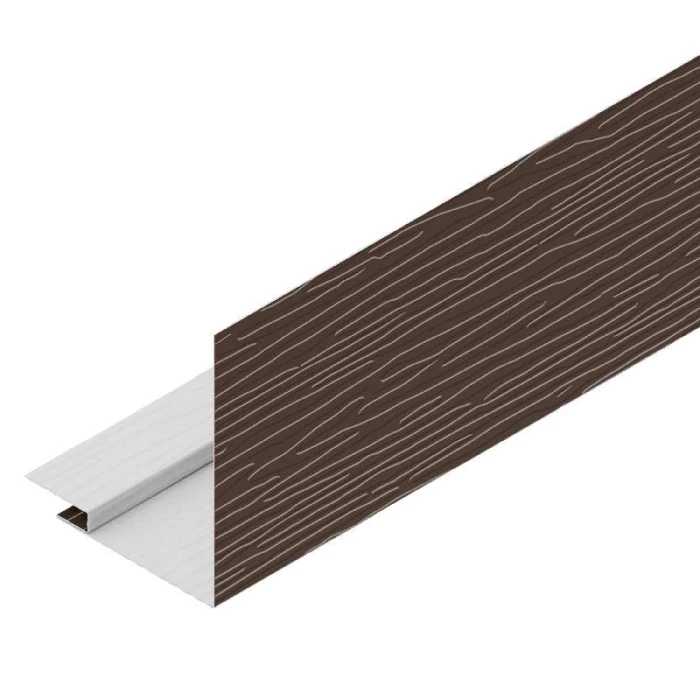 Профиль для оконных и дверных проёмов Аквасистем 100/200 факт Polyester 0,6mm (0,63mm с покрытием) Zn275 Тёмно-коричневый (RR 32)