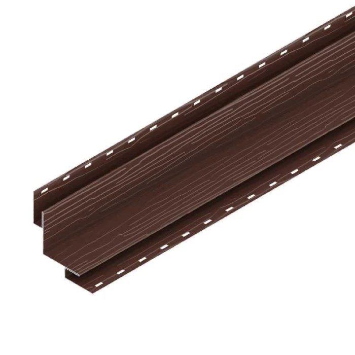 Угол сайдинга внутренний Аквасистем 50х50мм фактурный GreenCoat Pural BT Коричневый (RAL 8017)