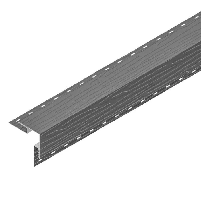 Угол сайдинга наружный Аквасистем 50х50мм фактурный Polyester 0,6mm (0,63mm с покрытием) Zn275 Маренго (RR23)