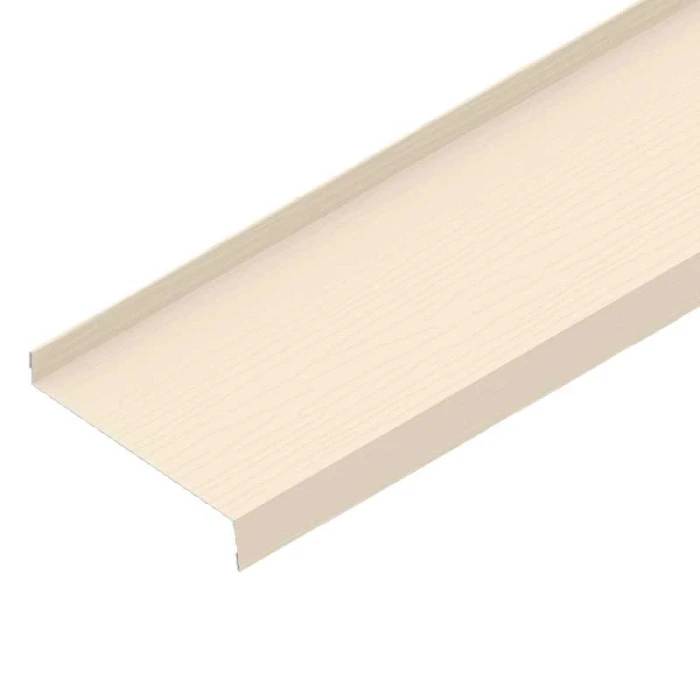 Фартук на оконный отлив Аквасистем 150мм фактурный Polyester 0,45mm (0,48mm с покрытием) Zn140 Слоновая кость матовый (RAL 1015)