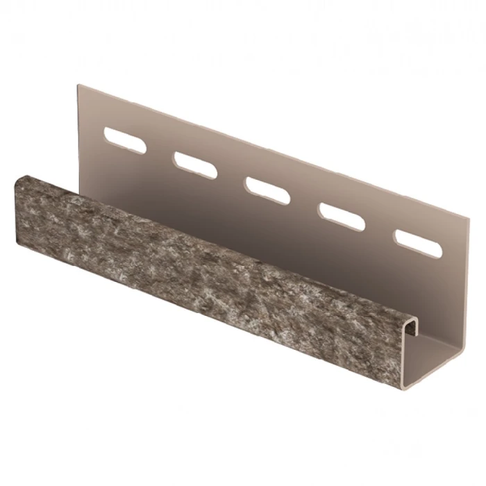 Планка J-профиль Ю-Пласт Стоун-Хаус Кварцит Коричневый 3050 мм