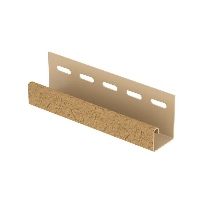 Планка J-профиль Ю-Пласт Стоун-Хаус Клинкер Горчичный 3050 мм